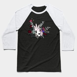 Floral Skull Baseball T-Shirt